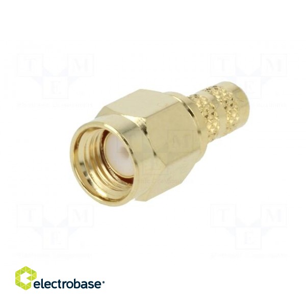 Plug | SMA | male | straight | 50Ω | soldering,crimped | for cable | PTFE image 3