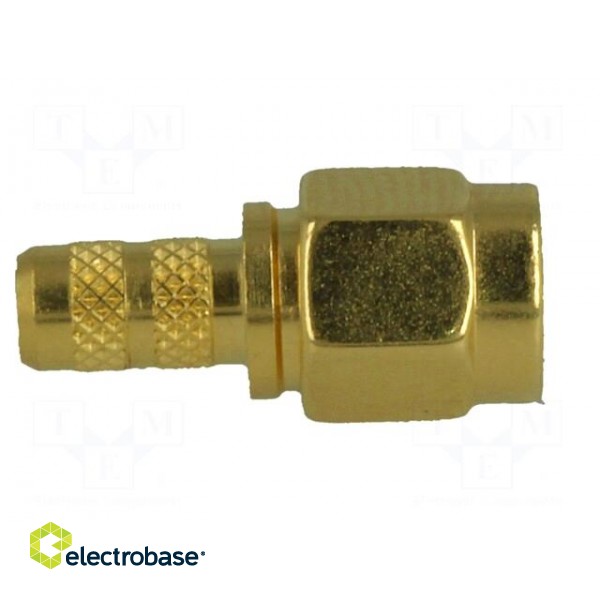 Plug | SMA | male | straight | 50Ω | crimped | for cable | PTFE image 7