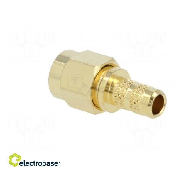 Plug | SMA | male | straight | 50Ω | soldering,crimped | for cable | PTFE image 5