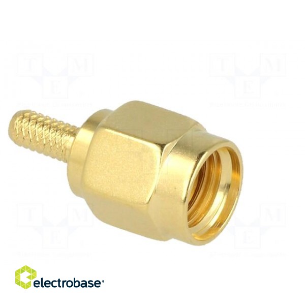 Plug | SMA | male | straight | 50Ω | crimped | for cable | PTFE image 8