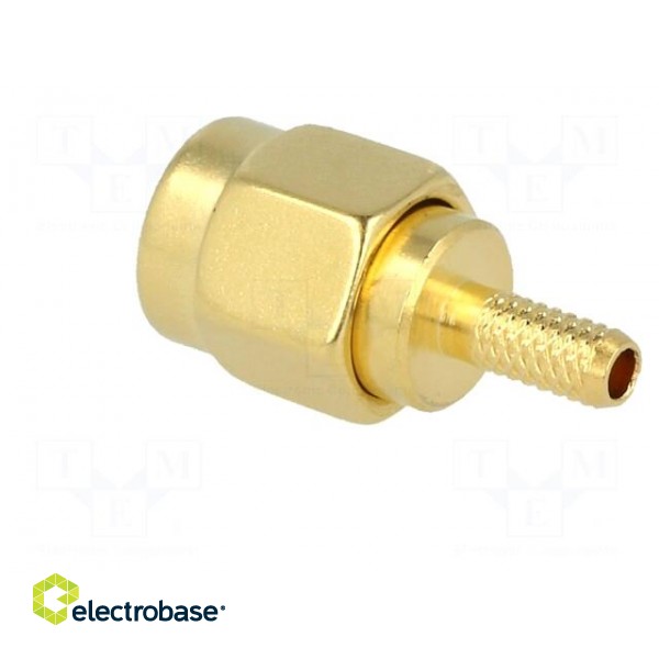 Plug | SMA | male | straight | 50Ω | crimped | for cable | PTFE image 4