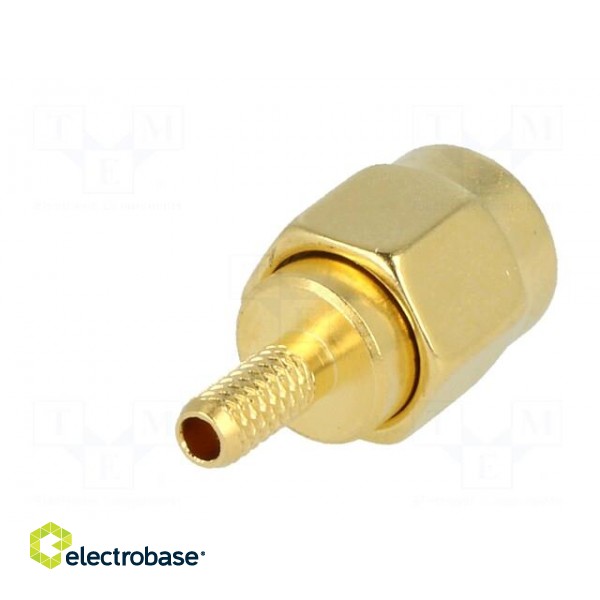 Plug | SMA | male | straight | 50Ω | crimped | for cable | PTFE image 6