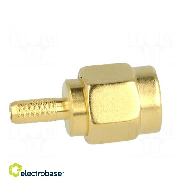 Plug | SMA | male | straight | 50Ω | crimped | for cable | teflon image 7
