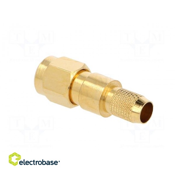 Plug | SMA | male | straight | 50Ω | H155 | crimped | for cable | PTFE image 4