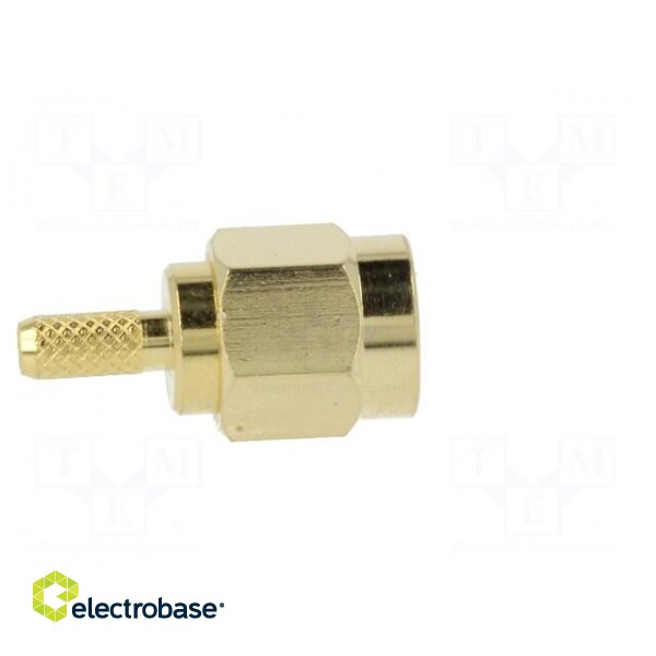 Plug | SMA | male | straight | 50Ω | soldering,crimped | for cable | PTFE image 8