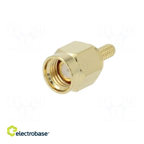 Plug | SMA | male | straight | 50Ω | soldering,crimped | for cable | PTFE image 3