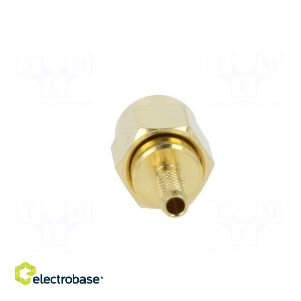 Plug | SMA | male | straight | 50Ω | soldering,crimped | for cable | PTFE image 6