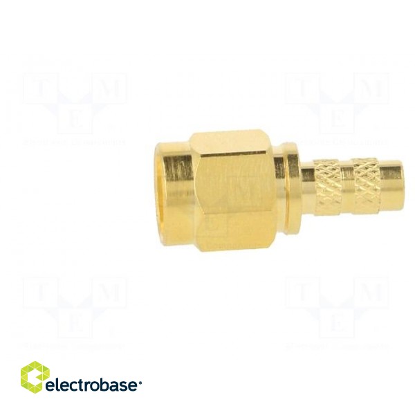 Plug | SMA | male | straight | 50Ω | soldering,crimped | for cable | PTFE image 3