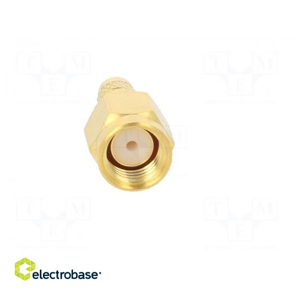 Plug | SMA | male | straight | 50Ω | soldering,crimped | for cable | PTFE image 9