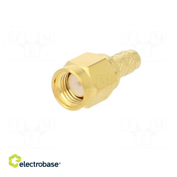 Plug | SMA | male | straight | 50Ω | soldering,crimped | for cable | PTFE image 2