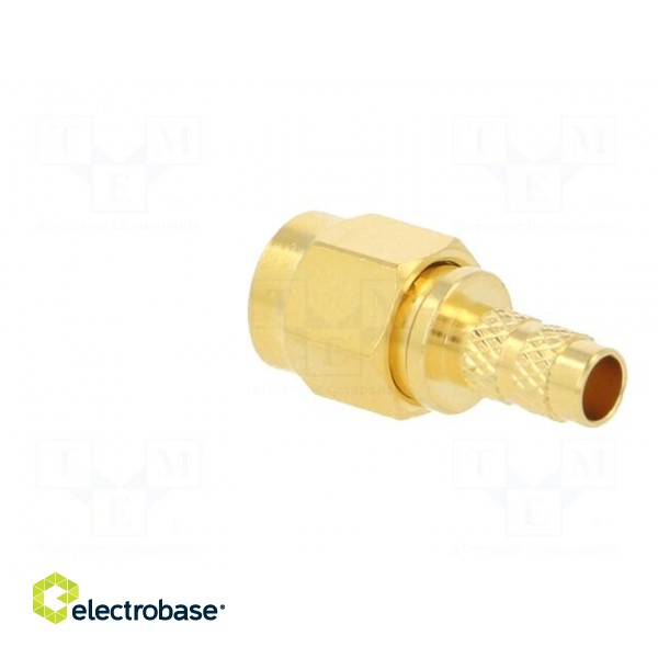 Plug | SMA | male | straight | 50Ω | soldering,crimped | for cable | PTFE image 4