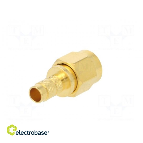 Plug | SMA | male | straight | 50Ω | soldering,crimped | for cable | PTFE image 6