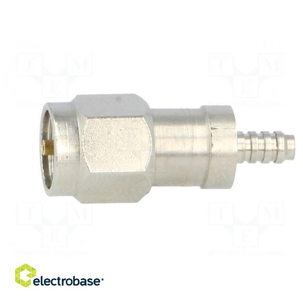 Plug | SMA | male | straight | 50Ω | RG316 | crimped | for cable | PTFE image 3