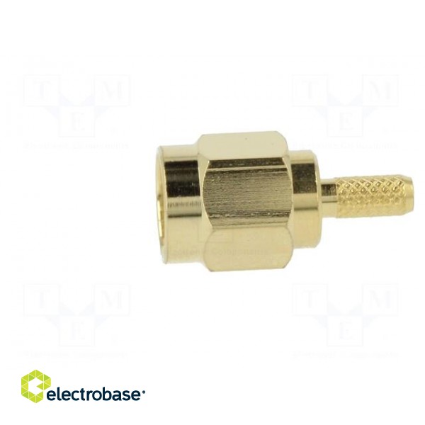 Plug | SMA | male | straight | 50Ω | soldering,crimped | for cable | PTFE image 4