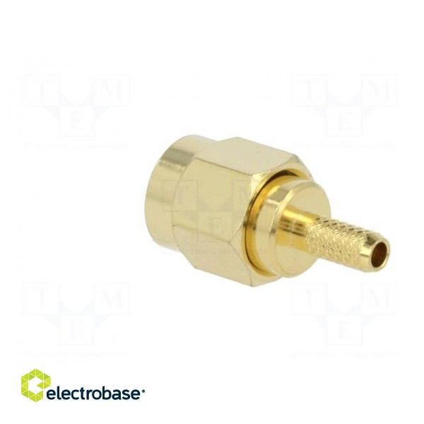 Plug | SMA | male | straight | 50Ω | soldering,crimped | for cable | PTFE image 5