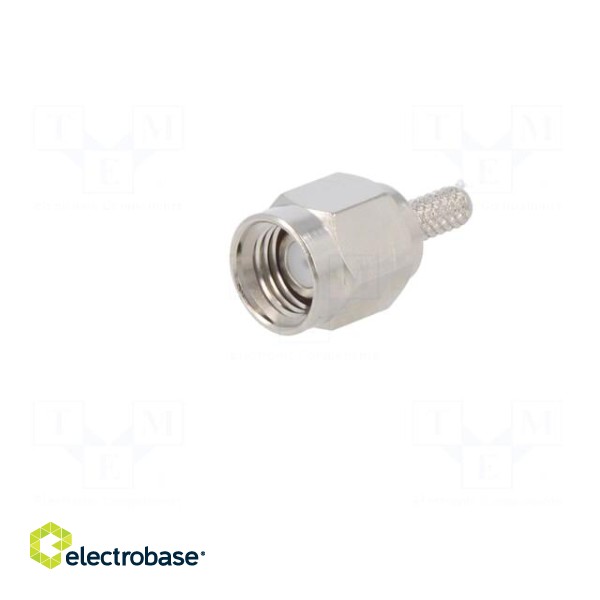 Plug | SMA | male | straight | 50Ω | soldering,crimped | for cable | PTFE paveikslėlis 3