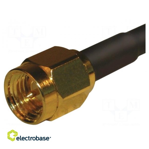 Plug | SMA | male | straight | 50Ω | crimped | for cable | teflon image 2