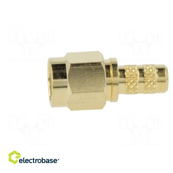 Plug | SMA | male | straight | 50Ω | soldering,crimped | for cable | PTFE image 4