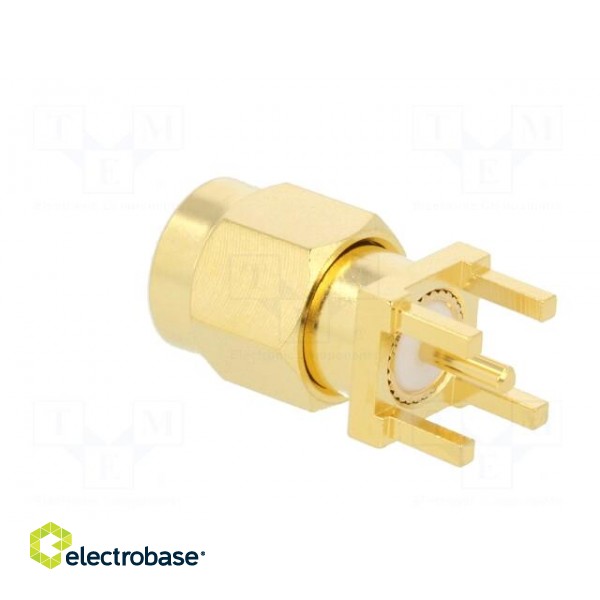 Plug | SMA | male | straight | 50Ω | THT | for cable | PTFE | gold-plated image 5