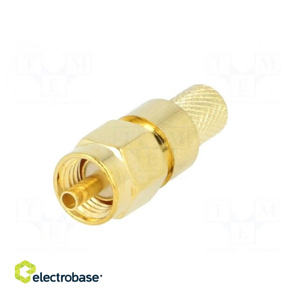 Plug | SMA | male | straight | H155 | crimped | for cable | gold-plated image 2