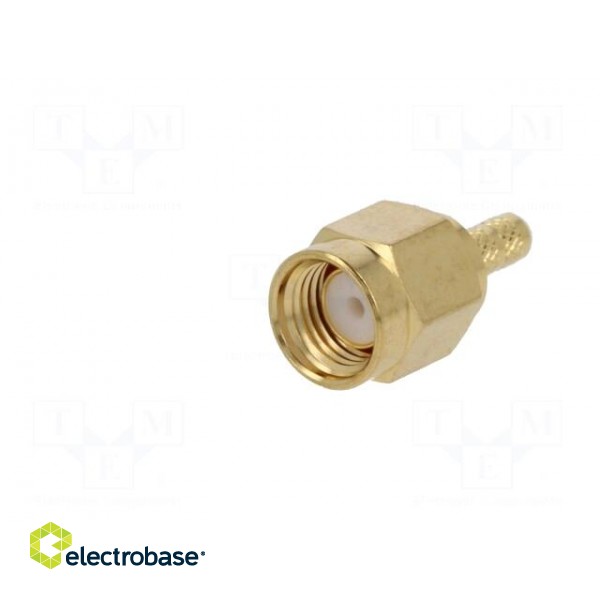 Plug | SMA | male | straight | LMR100,RG174,RG316 | crimped | for cable image 2