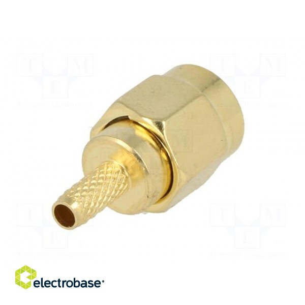 Plug | SMA | male | straight | RG174 | crimped | for cable | gold-plated фото 6