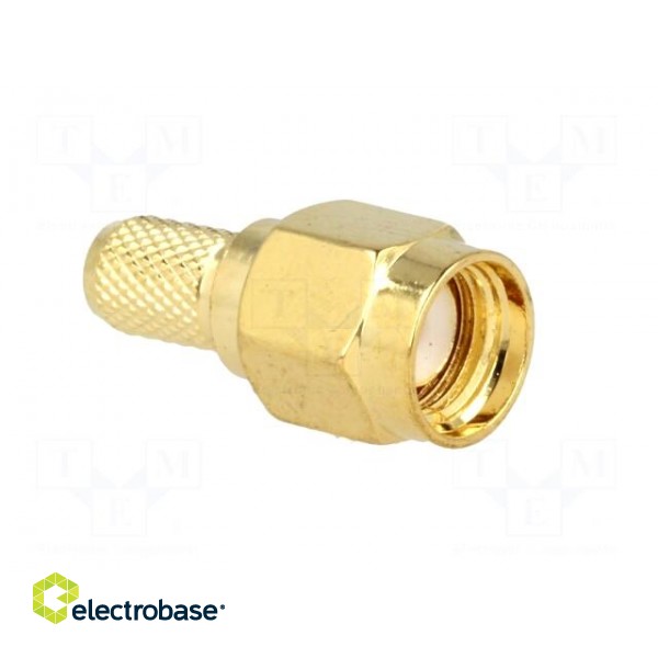 Plug | SMA | male | straight | RG58 | crimped | for cable | gold-plated фото 8