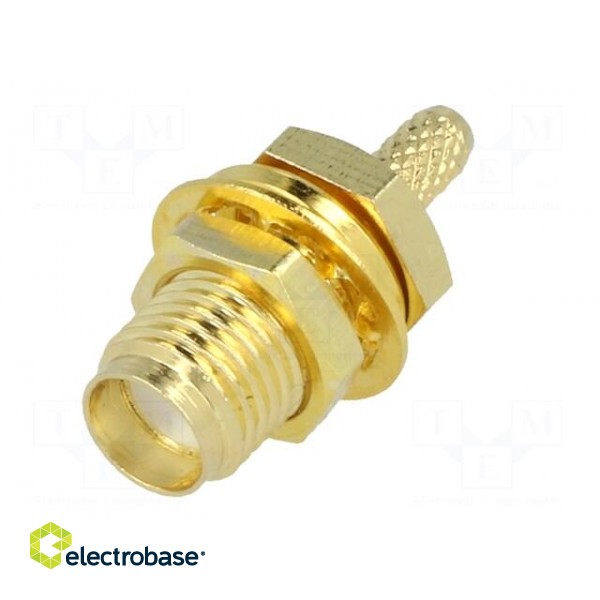 Plug | SMA | male,reverse | straight | RG174 | crimped | for cable фото 2