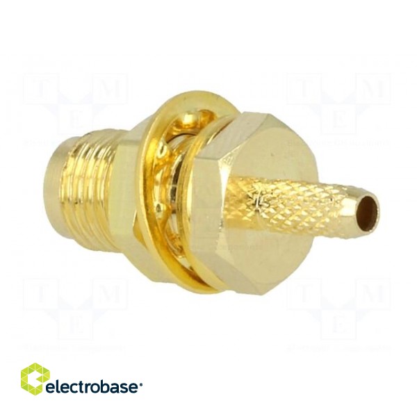 Plug | SMA | male,reverse | straight | RG174 | crimped | for cable фото 4