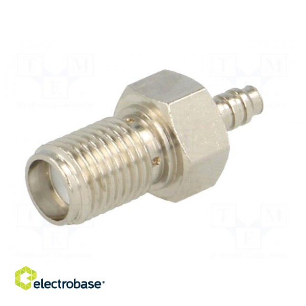 Plug | SMA | reverse,female | straight | 50Ω | RG316 | crimped | for cable фото 2