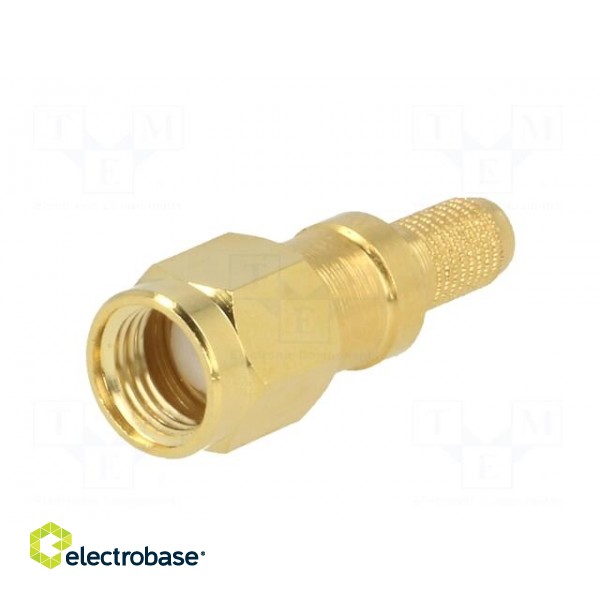 Plug | SMA | reverse,female | straight | 50Ω | RG58 | crimped | for cable paveikslėlis 2
