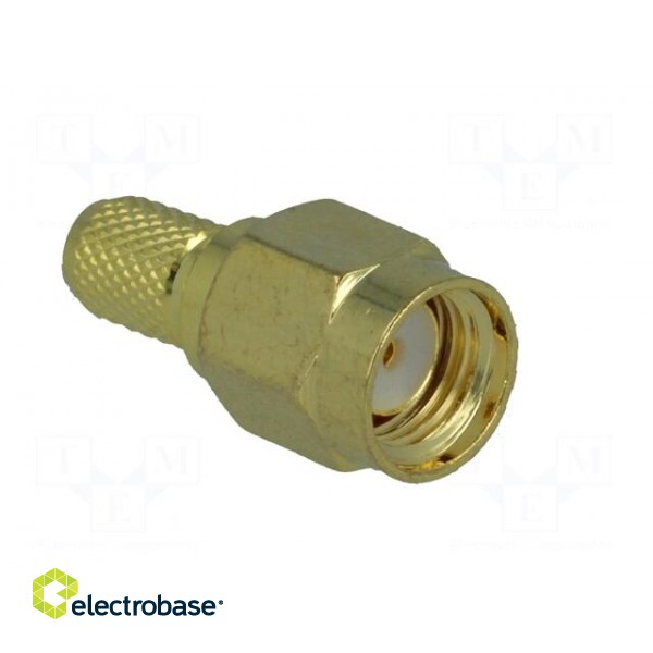 Plug | SMA | reverse,female | straight | RG58 | crimped | for cable фото 8