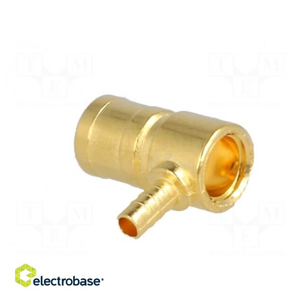 Plug | SMB | female | angled 90° | 50Ω | crimped | for cable | teflon image 4