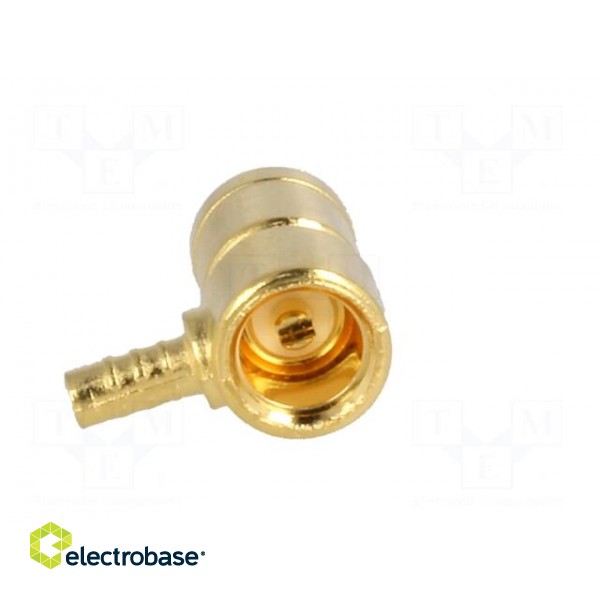 Plug | SMB | female | angled 90° | 50Ω | crimped | for cable | teflon image 5