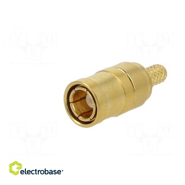 Socket | SMB | female | straight | 50Ω | soldering,crimped | for cable paveikslėlis 3