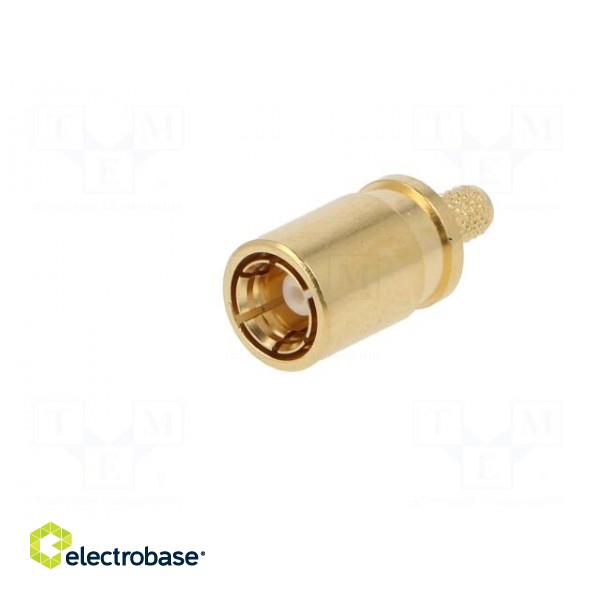 Plug | SMB | female | straight | 50Ω | crimped | for cable | PTFE фото 2