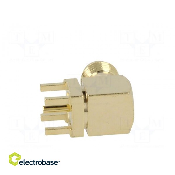 Socket | RP-SMA | male | angled 90° | THT | on PCBs | PTFE | gold-plated image 5