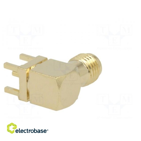 Socket | RP-SMA | male | angled 90° | THT | on PCBs | PTFE | gold-plated image 6