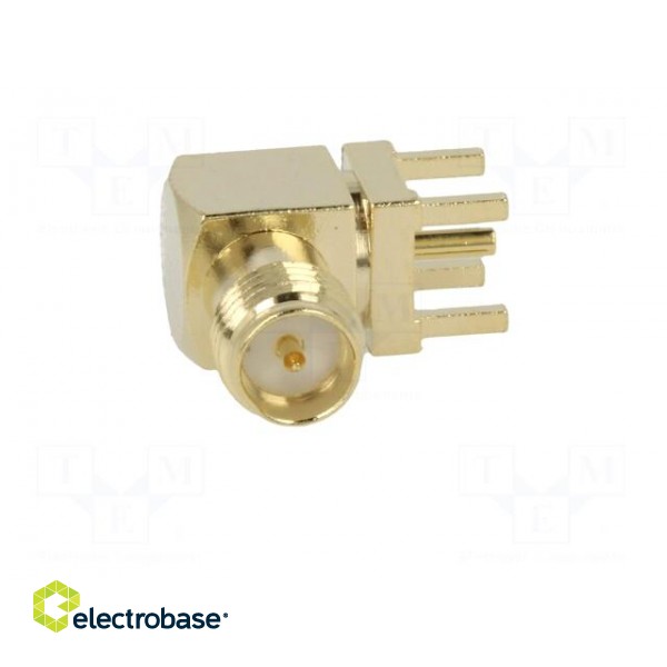 Socket | RP-SMA | male | angled 90° | THT | on PCBs | PTFE | gold-plated image 9