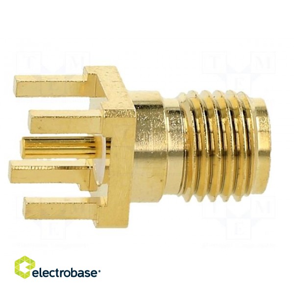 Socket | RP-SMA | male | straight | THT | on PCBs | PTFE | gold-plated image 7