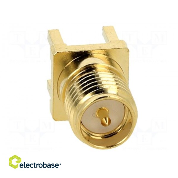 Socket | RP-SMA | male | straight | THT | on PCBs | PTFE | gold-plated image 9