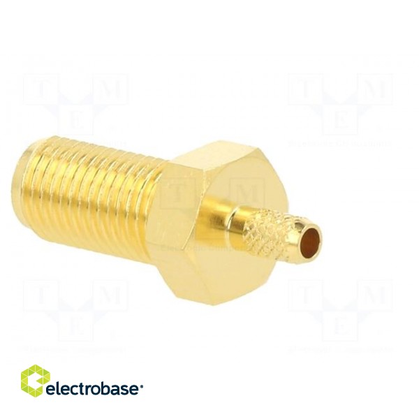 Socket | RP-SMA | male,reverse | straight | 50Ω | soldering,crimped image 4
