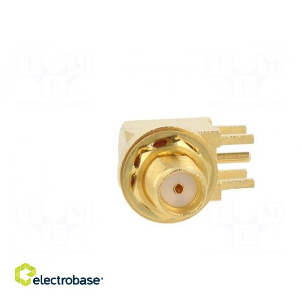 Socket | SMA | female | angled 90° | 50Ω | THT | PTFE | gold-plated | IP67 paveikslėlis 10