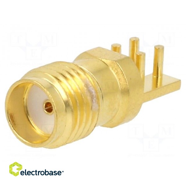 Socket | SMA | female | card edge | angled | 50Ω | SMT,THT | on PCBs | PTFE