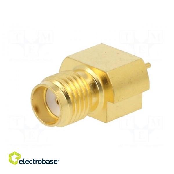 Socket | SMA | female | card edge | horizontal | 50Ω | SMT | on PCBs | PTFE paveikslėlis 2