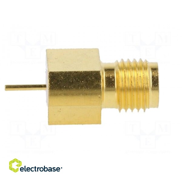 Socket | SMA | female | card edge | horizontal | 50Ω | SMT | on PCBs | PTFE paveikslėlis 7