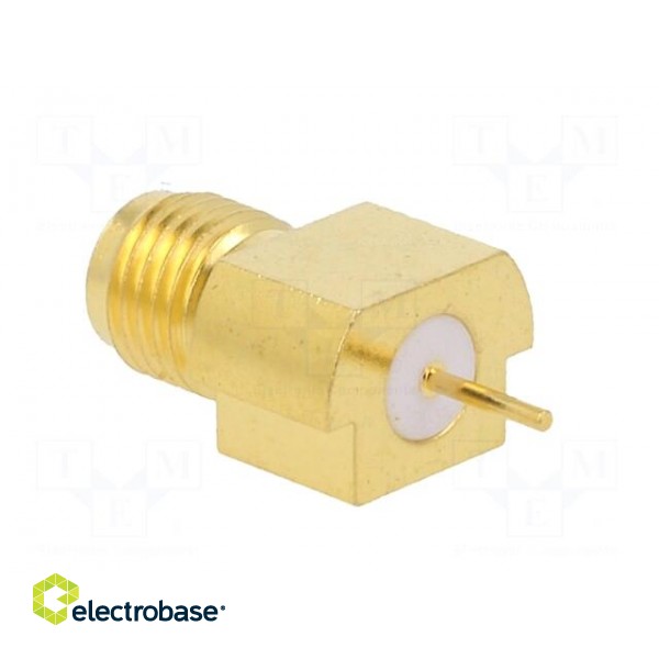 Socket | SMA | female | card edge | horizontal | 50Ω | SMT | on PCBs | PTFE image 4