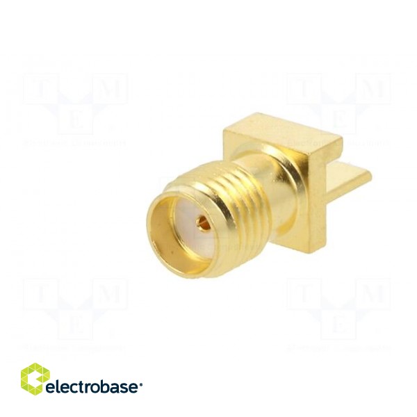 Socket | SMA | female | card edge | horizontal | 50Ω | SMT | on PCBs | PTFE фото 2