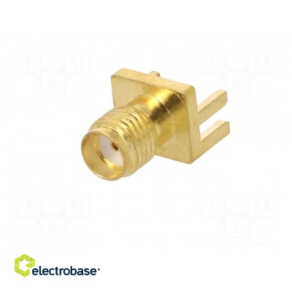 Socket | SMA | female | card edge | SMT | gold-plated paveikslėlis 2