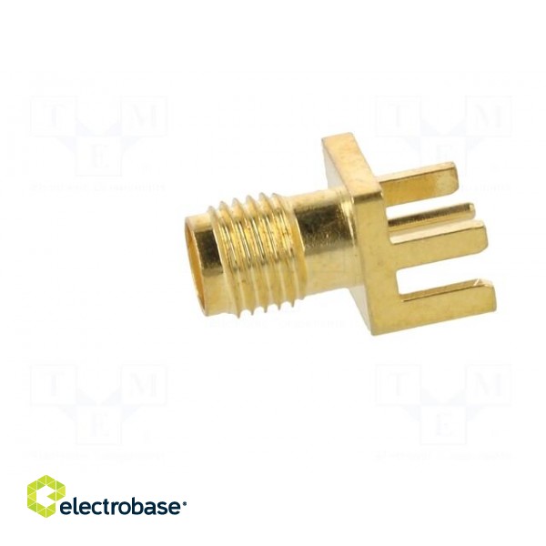 Socket | SMA | female | card edge | SMT | gold-plated paveikslėlis 3